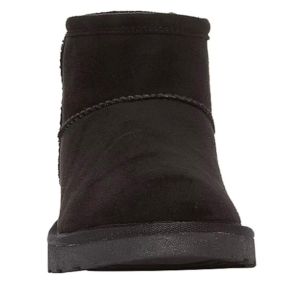 NIB Pull On Ankle Boots Ugg Style Sz 7 Black - Picture 6 of 11